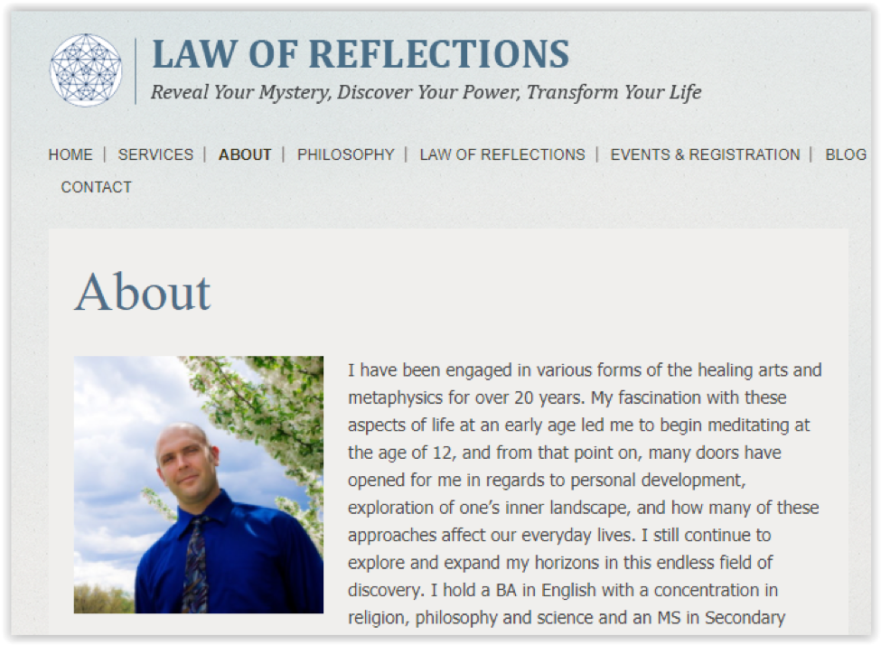 Law of Reflections Homepage
